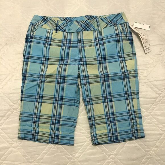 Destiny Pants - Women's Destiny Plaid Bermuda shorts‎ size 9/10 nwt